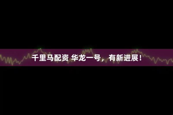 千里马配资 华龙一号，有新进展！