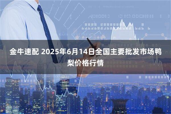金牛速配 2025年6月14日全国主要批发市场鸭梨价格行情